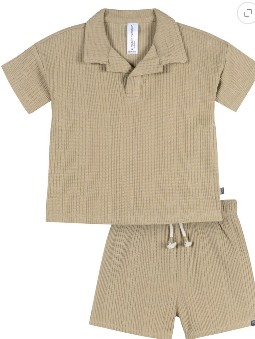 Modern Moments by Gerber Baby and Toddler Boy Johnny Collar Top and Pant Set, 2-